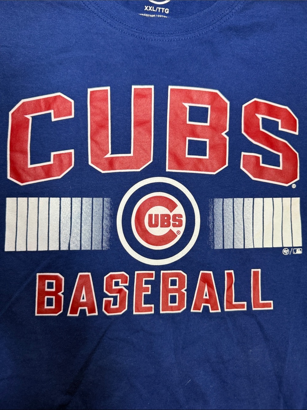 47 Brand Chicago Cubs Baseball Tee XXL Blue - Picture 3 of 8